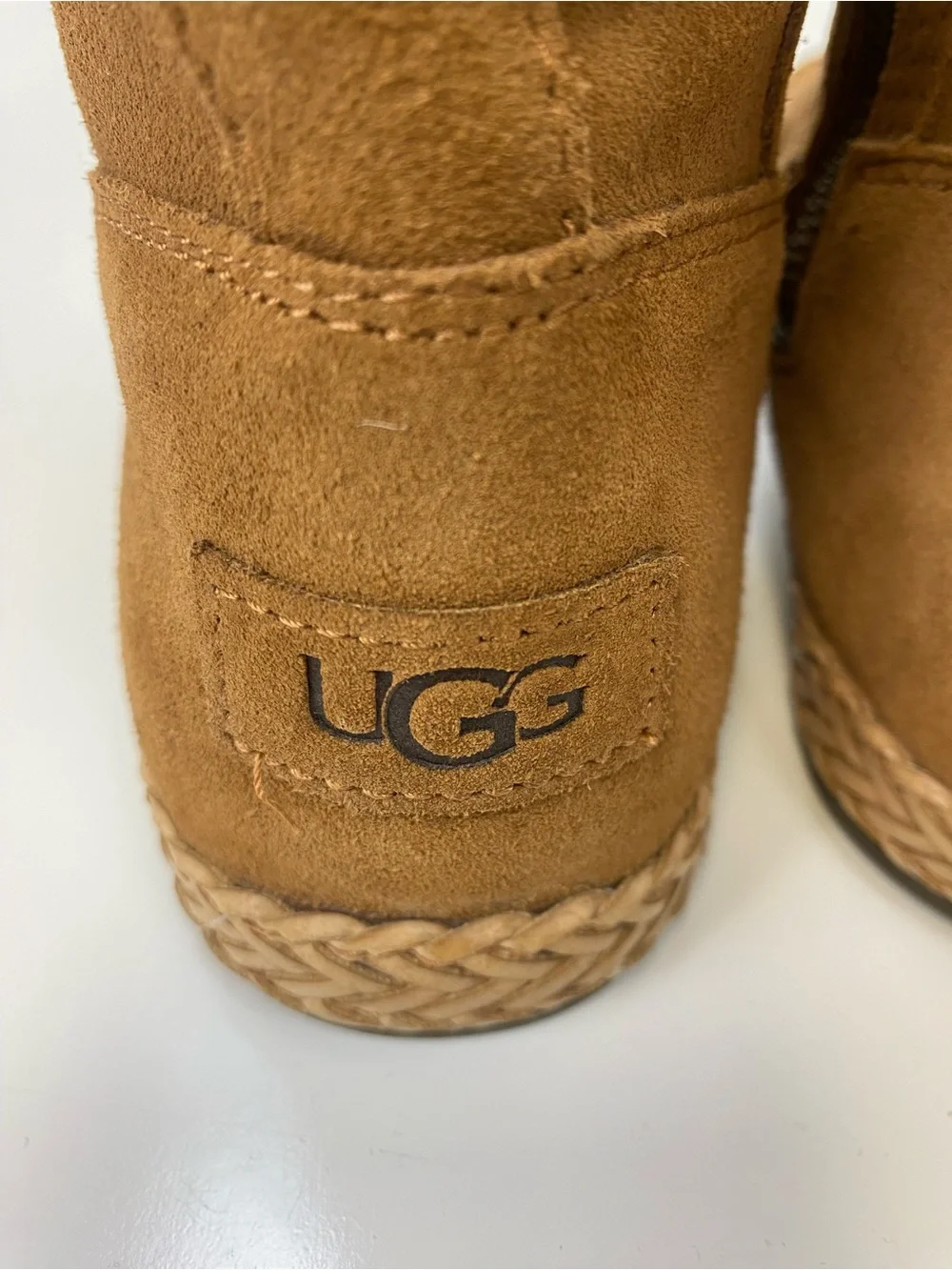 UGG Women's Chestnut Suede Tall Fringe Zip Boots